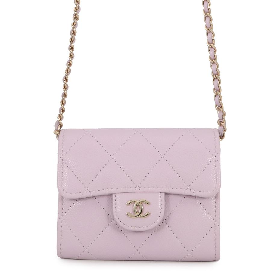 CHANEL シャネル マトラッセ チェーンウォレット ミニ キャビアスキン ミニバッグ ホワイト ゴールド金具 AP0238 CHANEL - CHANEL シャネル マトラッセ チェーンウォレット ミニ