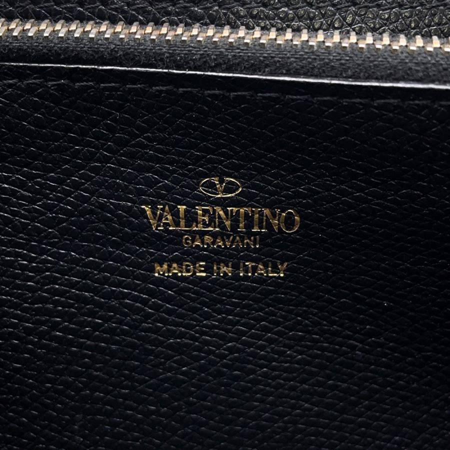 ヴァレンティノ・ガラヴァーニ 長財布 Vロゴ シグネチャー レザー VALENTINO 財布 黒 ヴァレンティノ・ガラヴァーニ 長財布 Vロゴ シグネチャー レザー