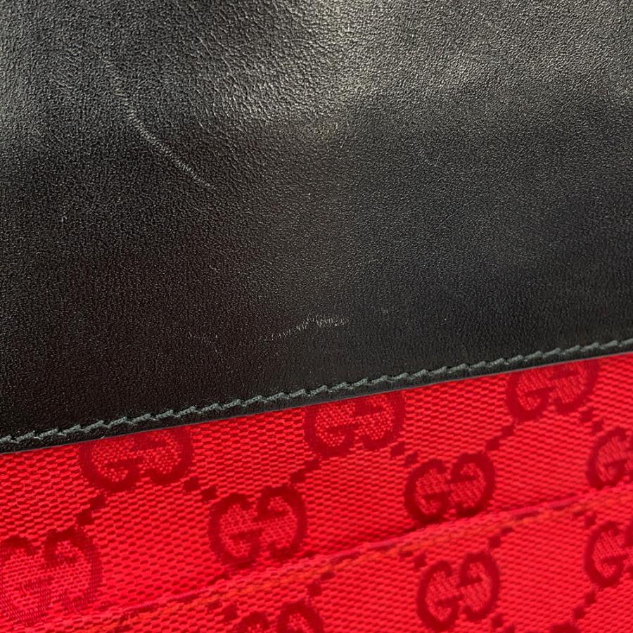 グッチ ショルダーバッグ GG柄 0190348 黒 グッチ ショルダーバッグ GGキャンバス レザー 0190348 GUCCI 黒