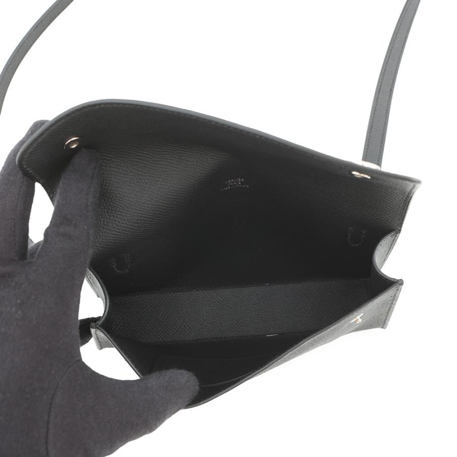 エルメス ショルダーウォレット ナップ トゥーゴー ブラック/シルバー金具 エプソン W刻印 黒 エルメス ショルダーウォレット ナップ トゥーゴー ブラック/シルバー
