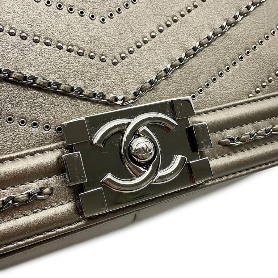 シャネル チェーンショルダーバッグ ボーイシャネル ヴィンテージカーフ A67086 CHANEL バッグ 【安心保証】_6