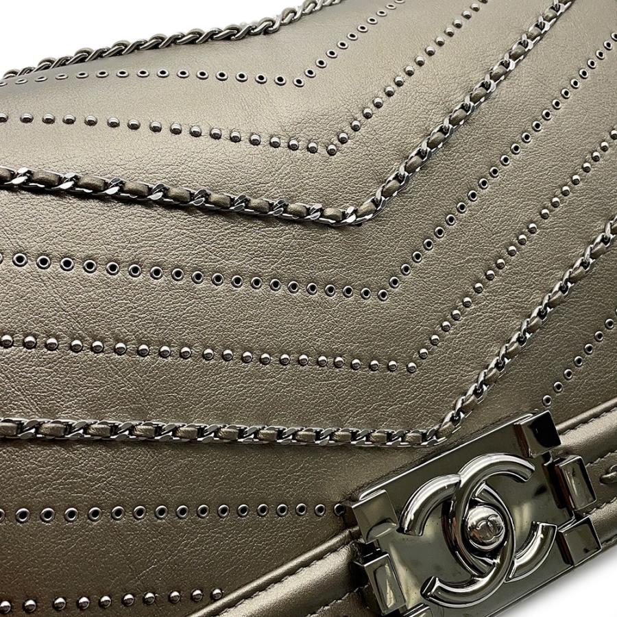 シャネル チェーンショルダーバッグ ボーイシャネル ヴィンテージカーフ A67086 CHANEL バッグ 【安心保証】_7