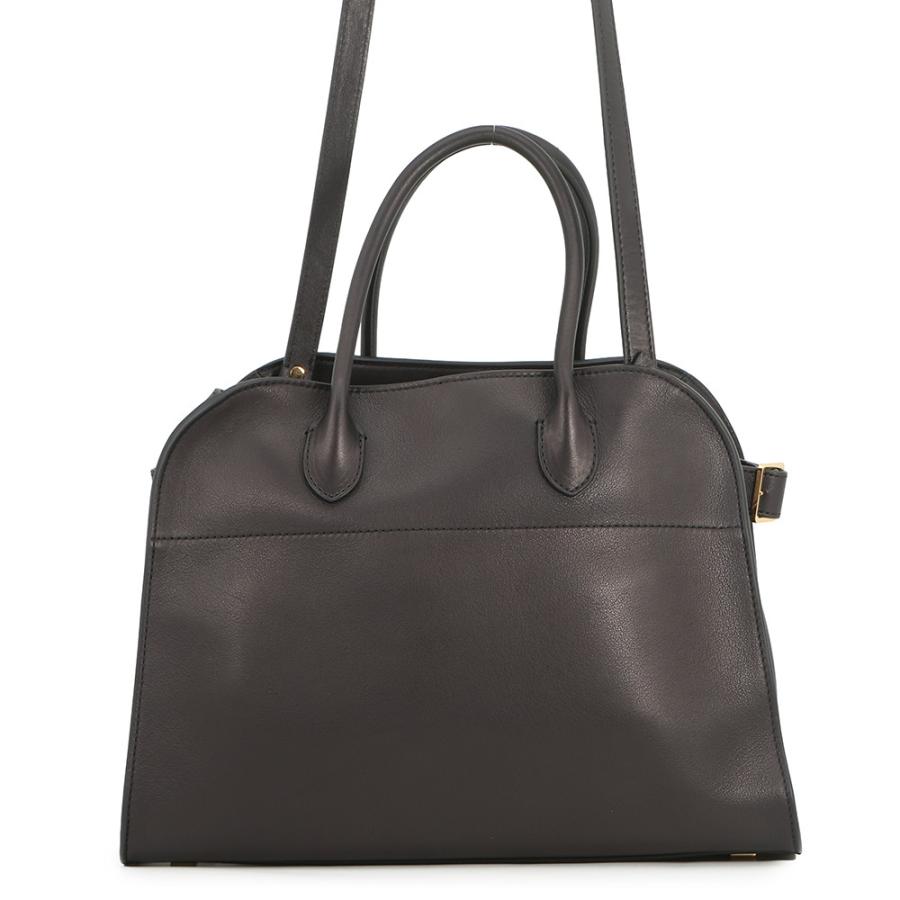 ザ ロウ ハンドバッグ ソフトマルゴー12 レザー W1586 THE ROW 2way 黒