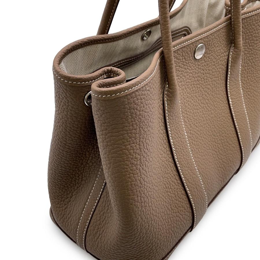 エルメス トートバッグ ガーデンパーティTPM エトゥープ/シルバー金具 ネゴンダ B刻印 【安心保証】の画像