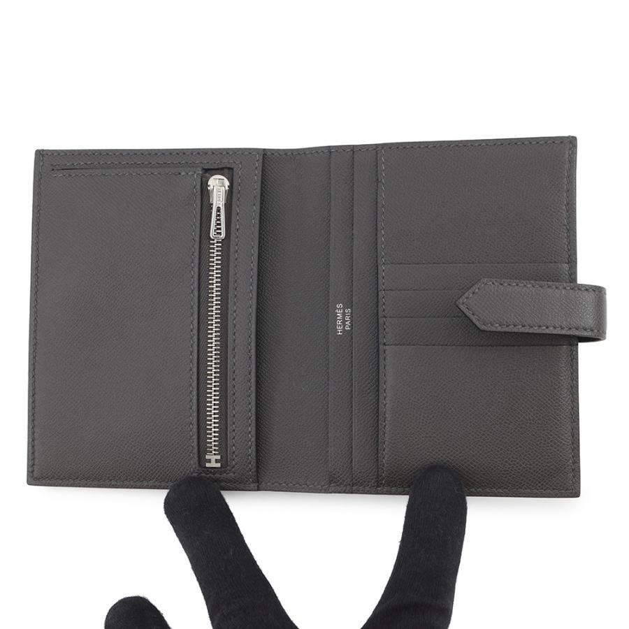 エルメス 二つ折り財布 ベアンコンパクト アルドワーズ/シルバー金具 ヴォーマダム W刻印 財布 【安心保証】の画像