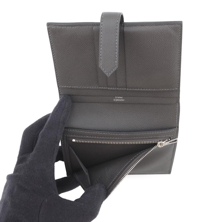 エルメス 二つ折り財布 ベアンコンパクト アルドワーズ/シルバー金具 ヴォーマダム W刻印 財布 【安心保証】の画像
