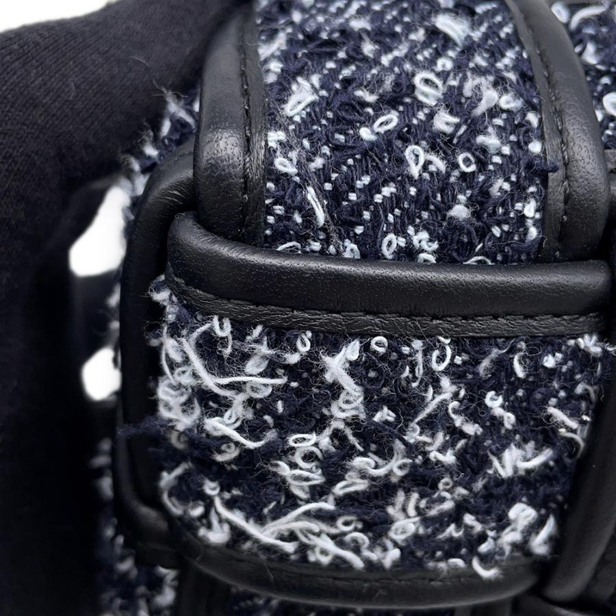 ボッテガヴェネタ ショルダーバッグ ブリックカセット マキシイントレチャート ツイード レザー BOTTEGA VENETA バッグ 黒 【安心保証】_5