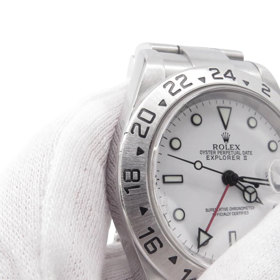 ロレックス エクスプローラー2 F番 16570 ROLEX 腕時計 白文字盤 