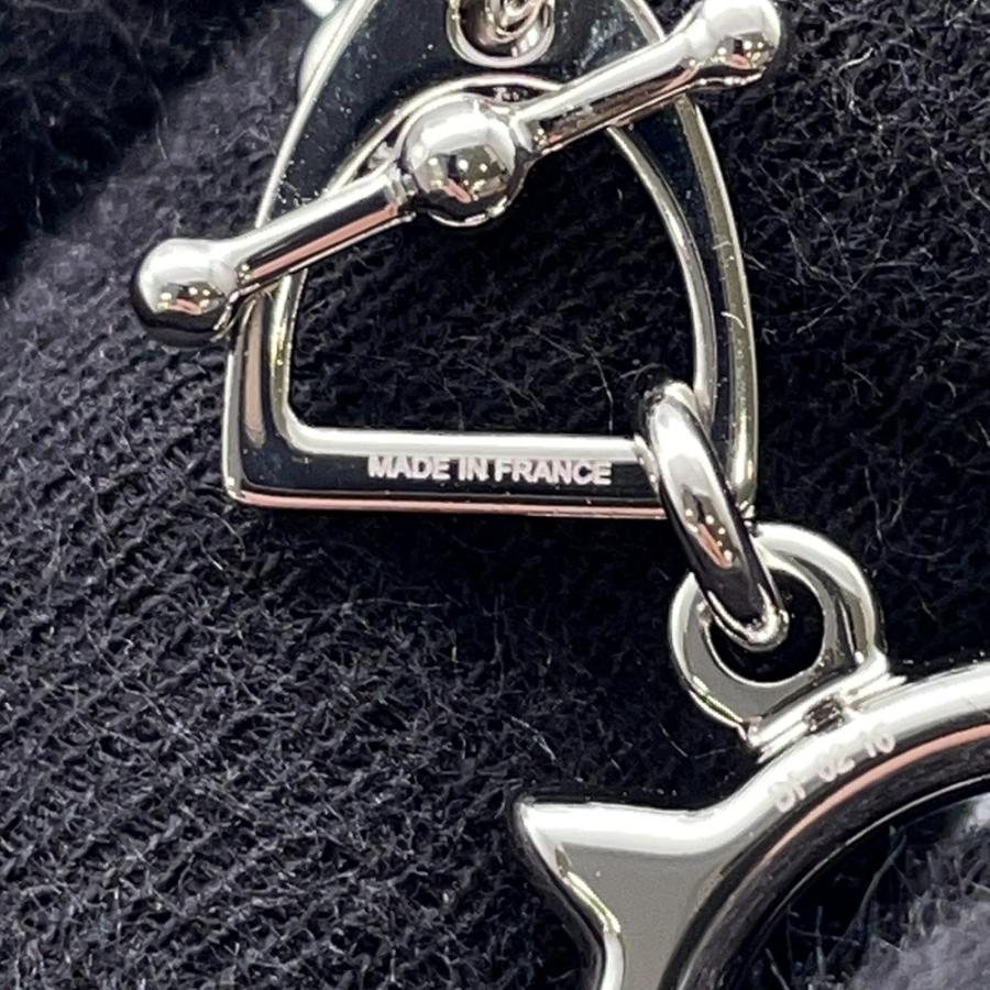 エルメス ネックレス トネール スモール ブラック/シルバー金具 HERMES