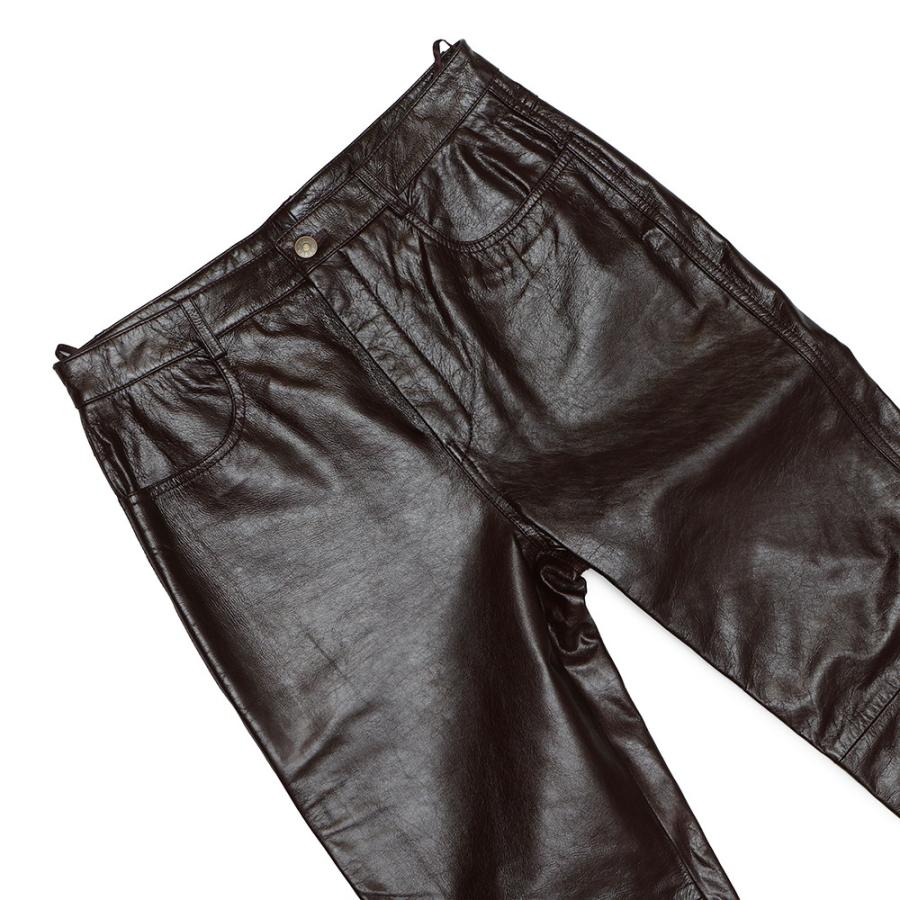 グッチ パンツ ストレートレザーパンツ ラムスキン メンズサイズ46 713493 GUCCI ボトムス_2
