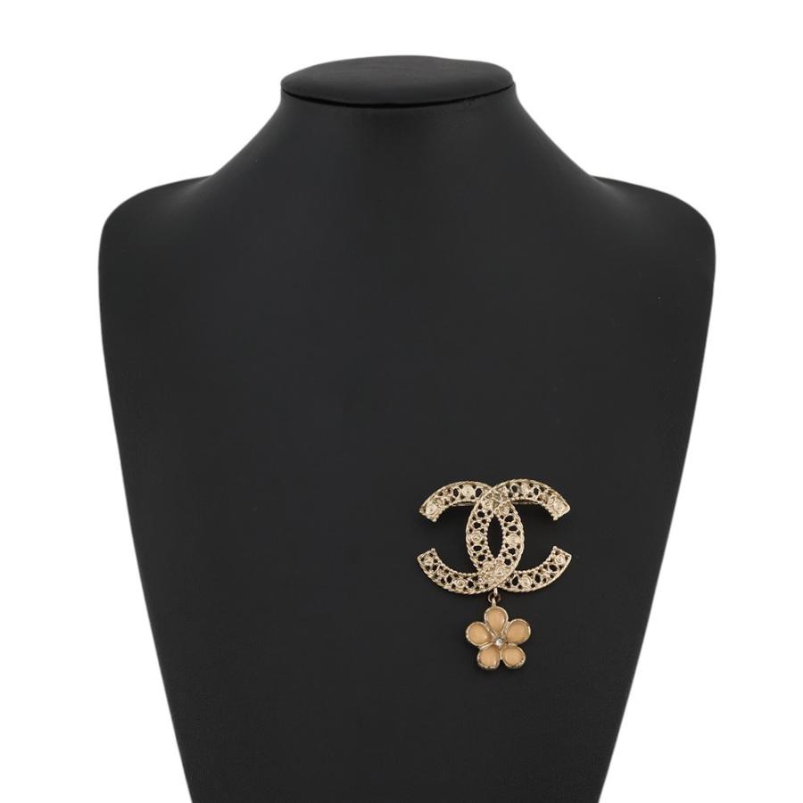 シャネル ブローチ ココマーク フラワー メタル A18 C CHANEL