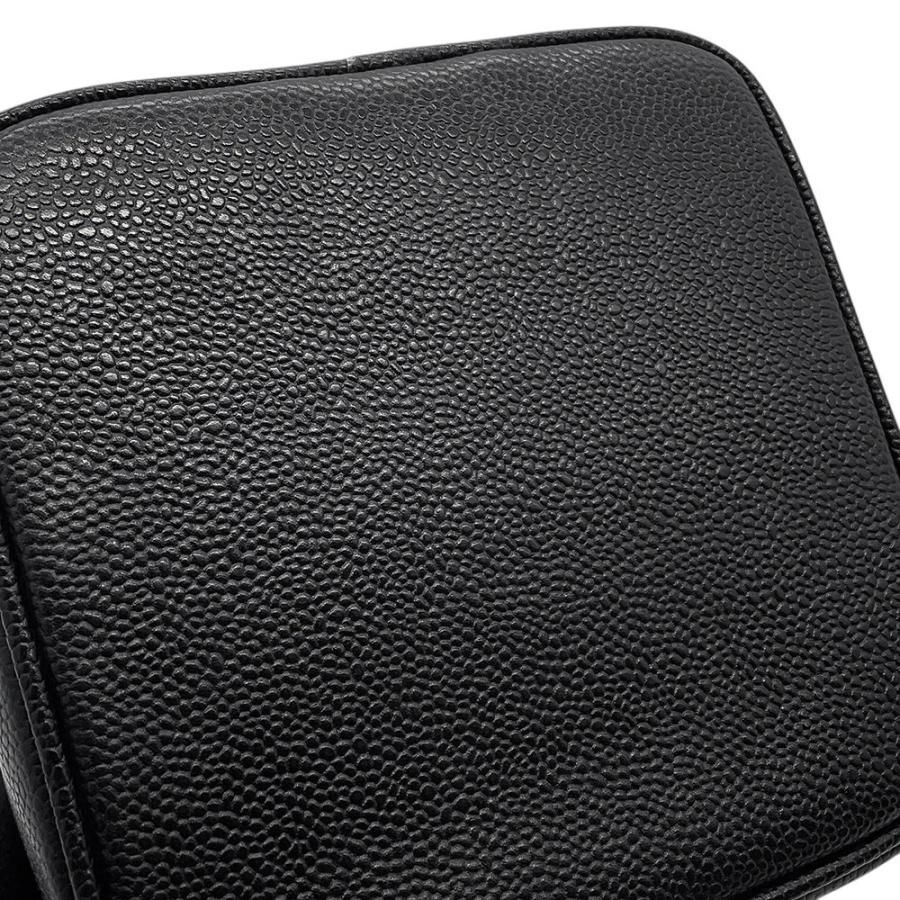 シャネル ハンドバッグ バニティバッグ ココマーク キャビアスキン 横型 A07058 CHANEL バッグ 黒 【安心保証】の画像