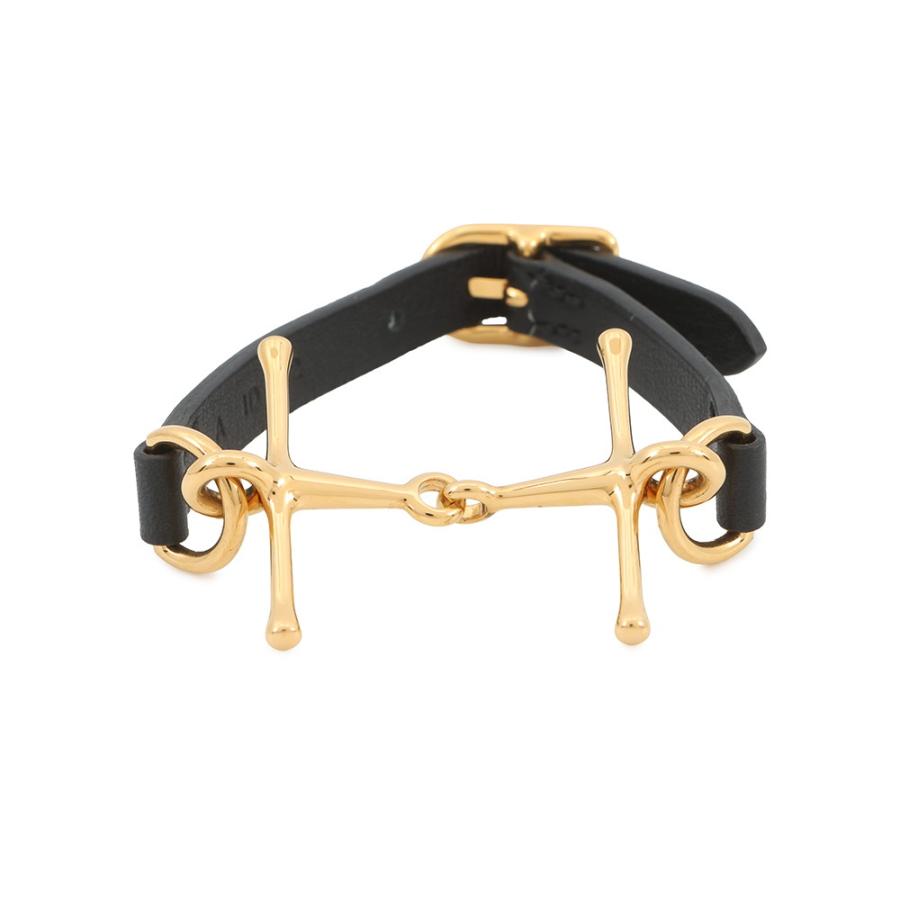 エルメス ブレスレット モール ホースビット ブラック/ゴールド金具
