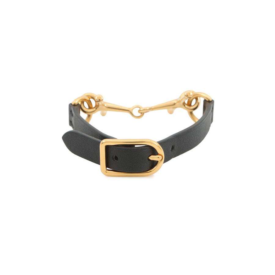 エルメス ブレスレット モール ホースビット ブラック/ゴールド金具
