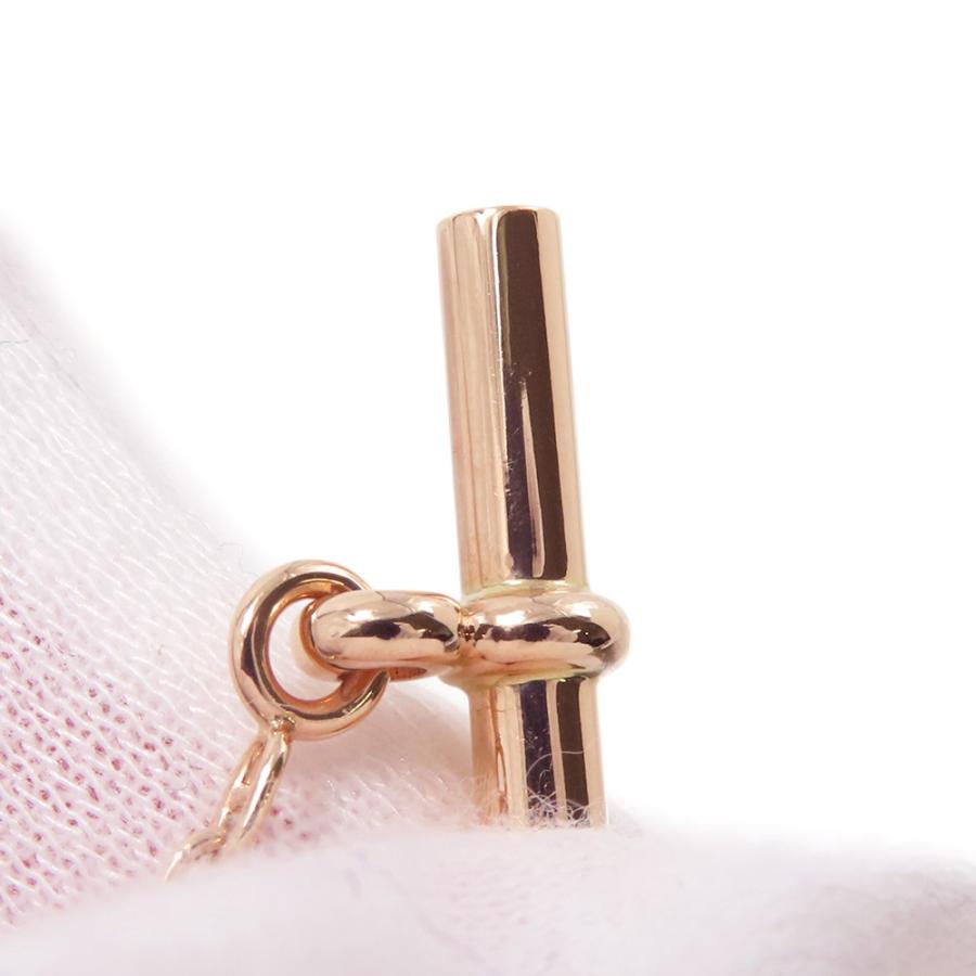 エルメス ネックレス シェーヌダンクル ファランドールPM ダイヤモンド 48P 計0.45ct K18PGピンクゴールド サイズST ペンダント 【安心保証】