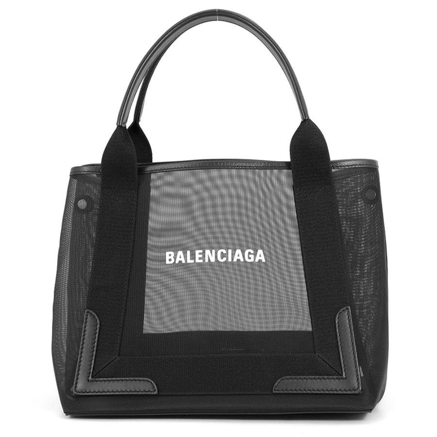美品　BALENCIAGA ネイビーカバスS トートバッグ　339933 バレンシアガ トートバッグ ネイビーカバ S ポーチ付 メッシュ 339933