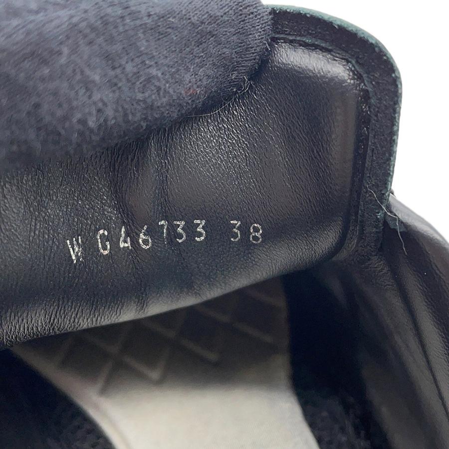 シャネル スニーカー ココマーク レディースサイズ38 カーフスキン G46733 CHANEL 靴 黒 【安心保証】_12