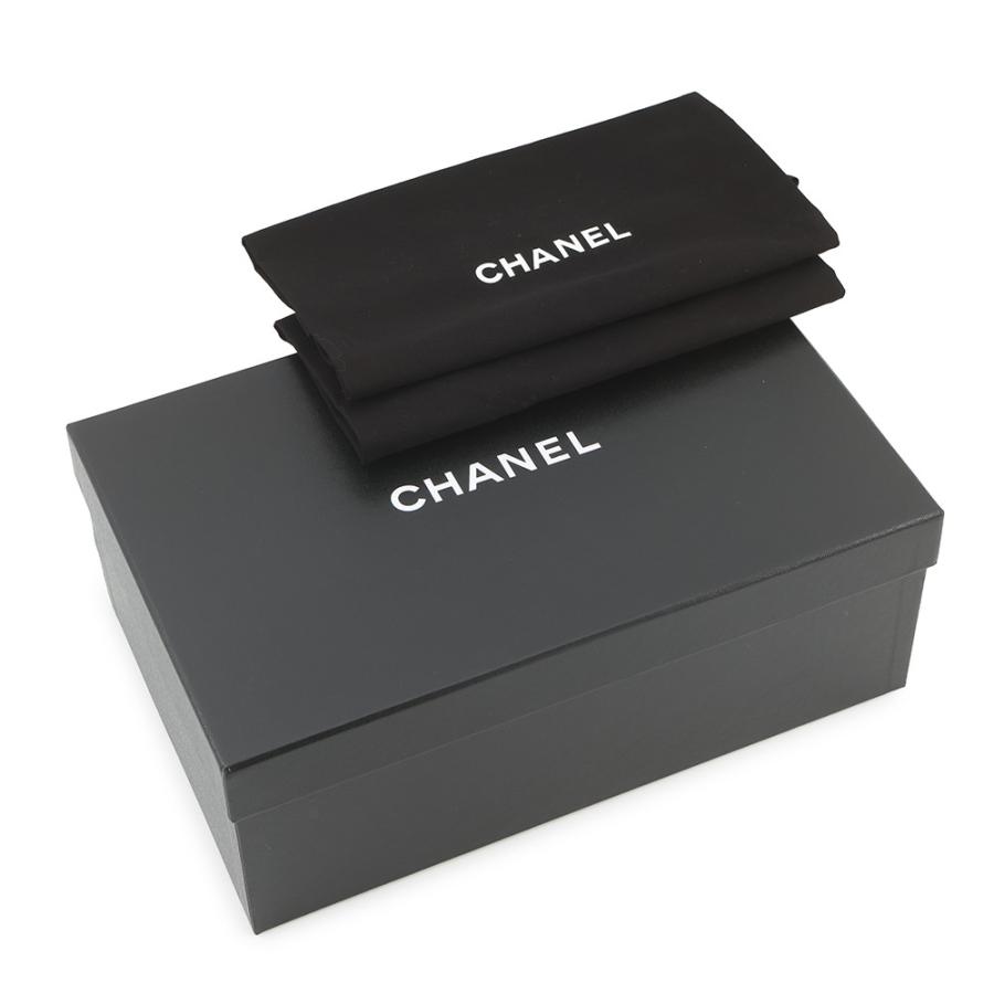 シャネル スニーカー ココマーク レディースサイズ38 カーフスキン G46733 CHANEL 靴 黒 【安心保証】_13