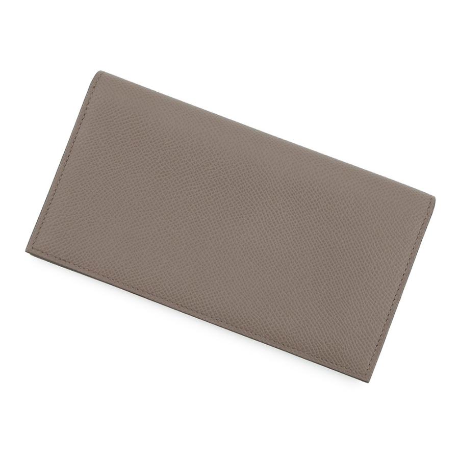 エルメス 二つ折り長財布 シチズンツイル ロング  エタン/シルバー金具 エプソン K刻印 メンズ エルメス 二つ折り長財布 シチズンツイル ロング エタン/シルバー金具