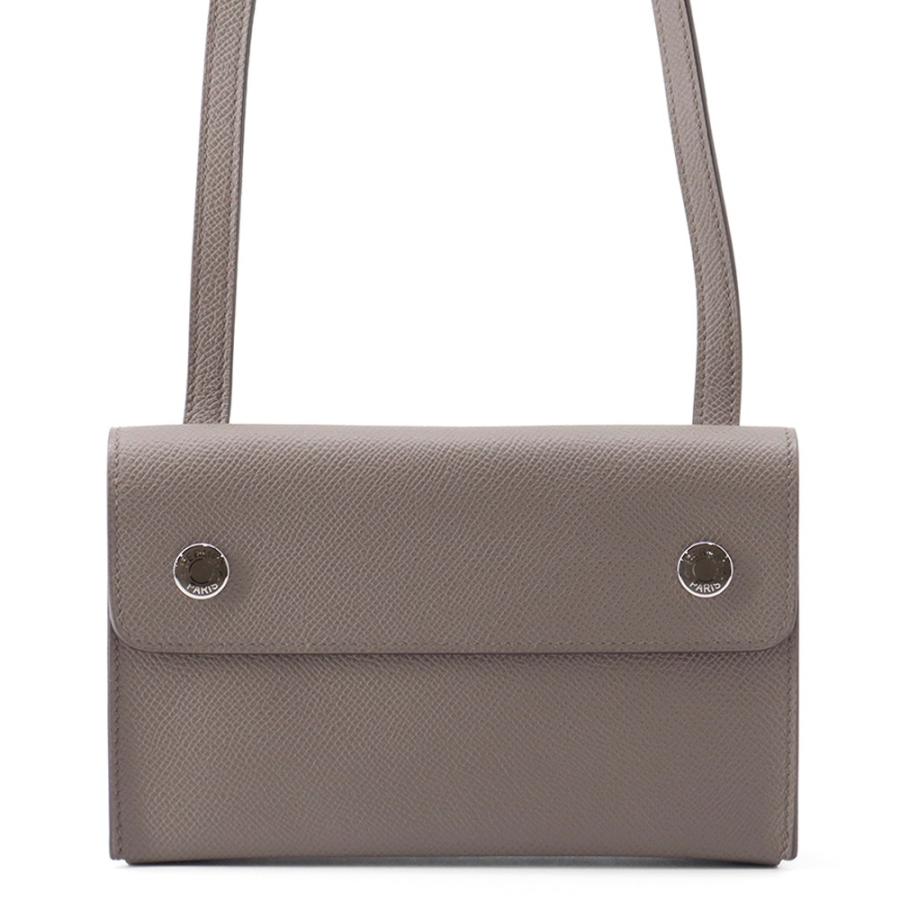 NR48　kt14804tm【HERMES】ナップ・トゥーゴー 　エプソン　エタン×シルバー金具　K刻印 エルメス ショルダーウォレット ナップ トゥーゴー エタン/シルバー