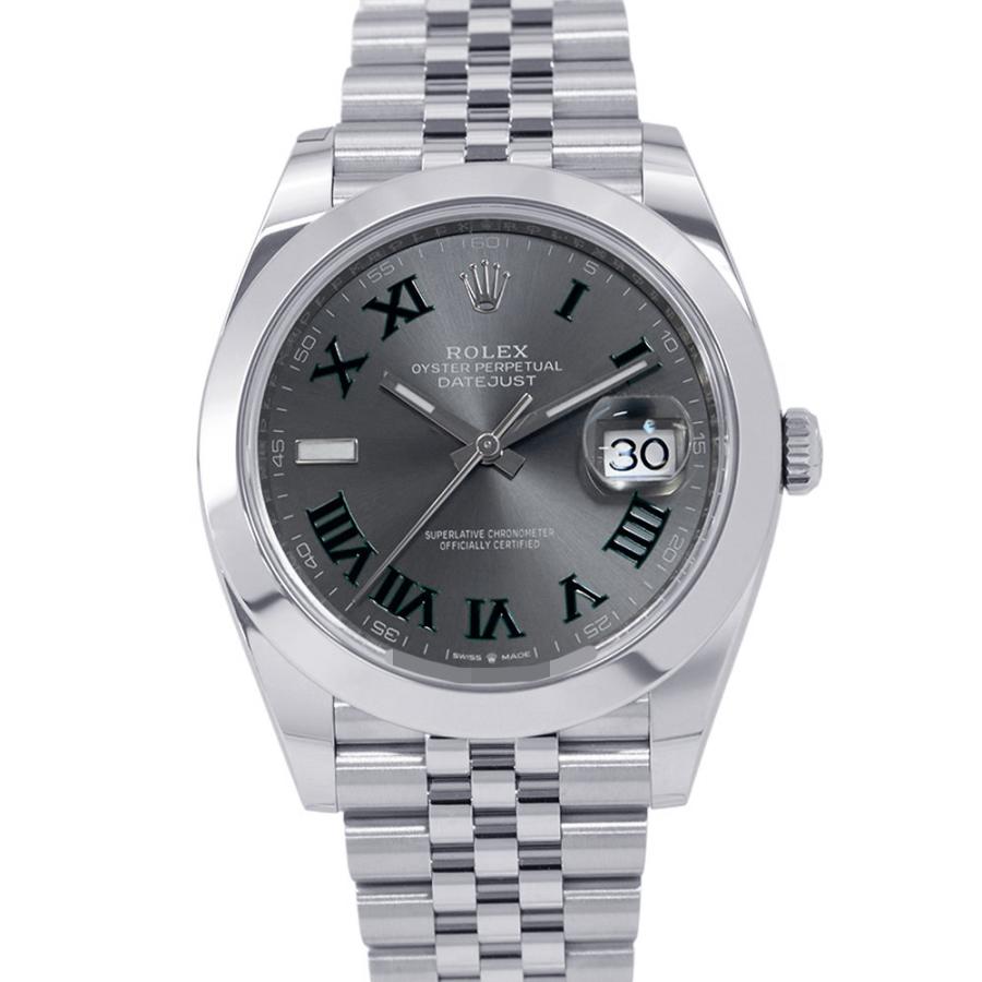ロレックス デイトジャスト41 ランダムシリアル ルーレット 126300 ROLEX 腕時計 スレート文字盤 ロレックス デイトジャスト41 ランダムシリアル ルーレット 126300