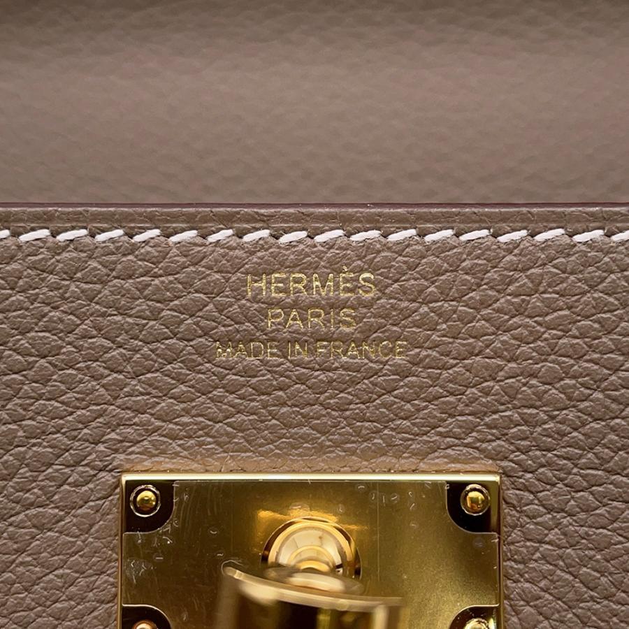 HERMES エルメス ケリーウォレット エトゥープ ゴールド金具 C刻印 美品 エルメス ケリーウォレット ロング トゥーゴー エトゥープ/ゴールド