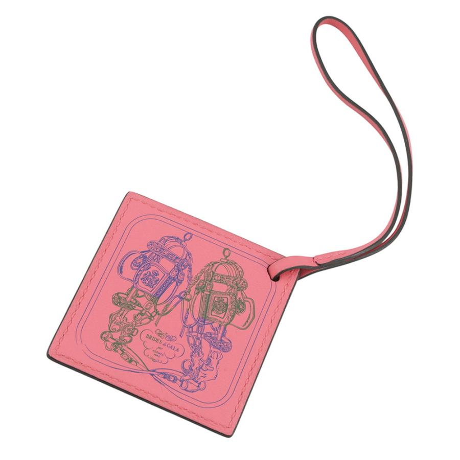エルメス バッグチャーム カレ ナノ ローブ デュ ソワール ローズエテ/スイフト HERMES チャーム エルメス バッグチャーム カレ ナノ ローブ デュ ソワール ローズエテ
