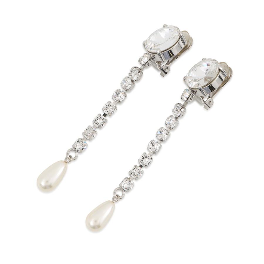 MIU MIU パールクリスタルイヤリング ミュウミュウ イヤリング クリスタル フェイクパール Miu アクセサリー