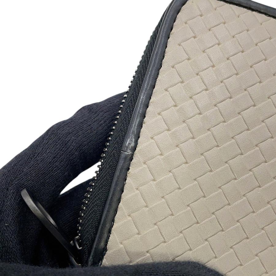ボッテガヴェネタ 長財布 イントレチャート バイカラー ラウンド