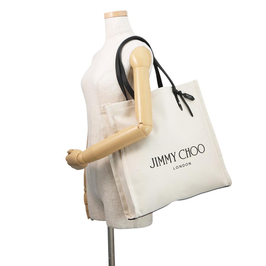 JIMMY CHOO トートバッグ キャンバス レザー ジミーチュウ トートバッグ キャンバス レザー JIMMY CHOO 【安心保証