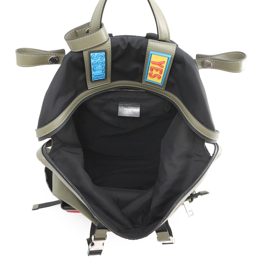 フェンディ リュック ナイロン レザー 7VZ037 SIU FENDI バッグパック イス付き 【安心保証】_4