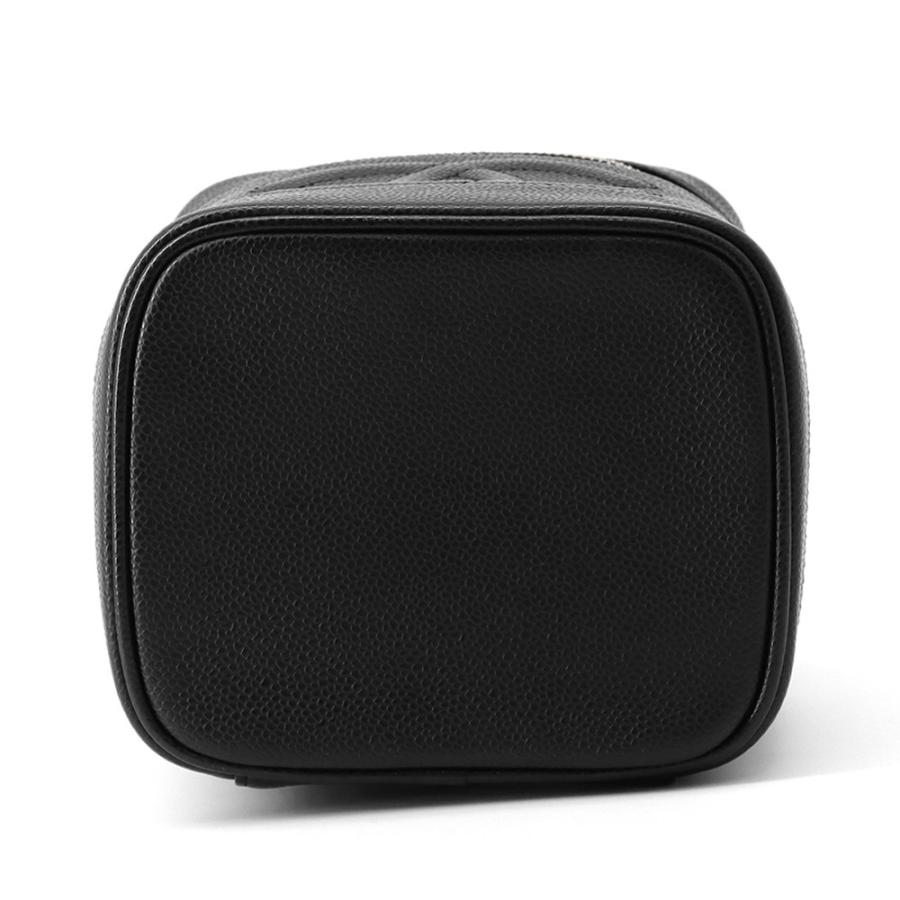 シャネル バニティバッグ ココマーク キャビアスキン 縦型 A01998 CHANEL 化粧ポーチ コスメポーチ 黒 【安心保証】の画像