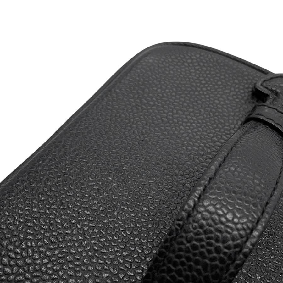 シャネル バニティバッグ ココマーク キャビアスキン 縦型 A01998 CHANEL 化粧ポーチ コスメポーチ 黒 【安心保証】の画像