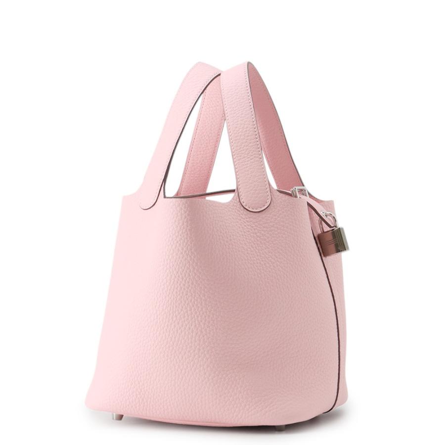 エルメス ハンドバッグ ピコタンロックPM ローズサクラ/シルバー金具 トリヨンクレマンス K刻印 HERMES トートバッグ_1