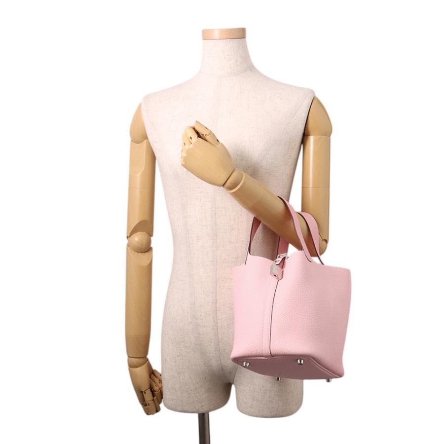 エルメス ハンドバッグ ピコタンロックPM ローズサクラ/シルバー金具 トリヨンクレマンス K刻印 HERMES トートバッグ_3