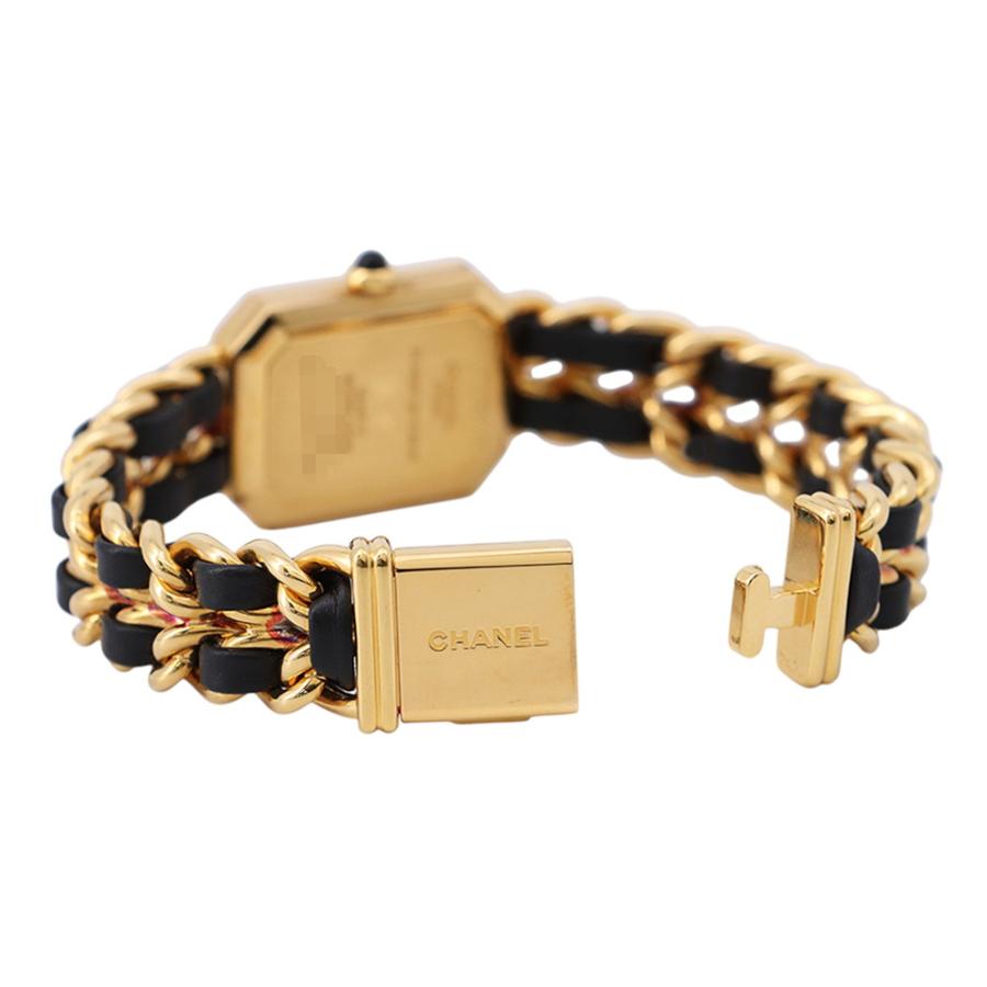 シャネル プルミエール L H0001 CHANEL 腕時計 黒文字盤 レディース 