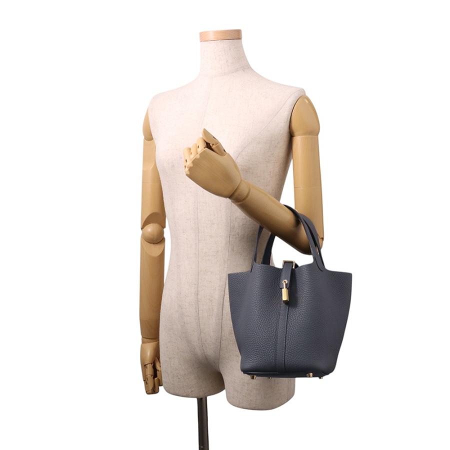 エルメス ハンドバッグ ピコタンロックPM グリミスティ/シャンパンゴールド金具 トリヨンクレマンス K刻印 HERMES_3