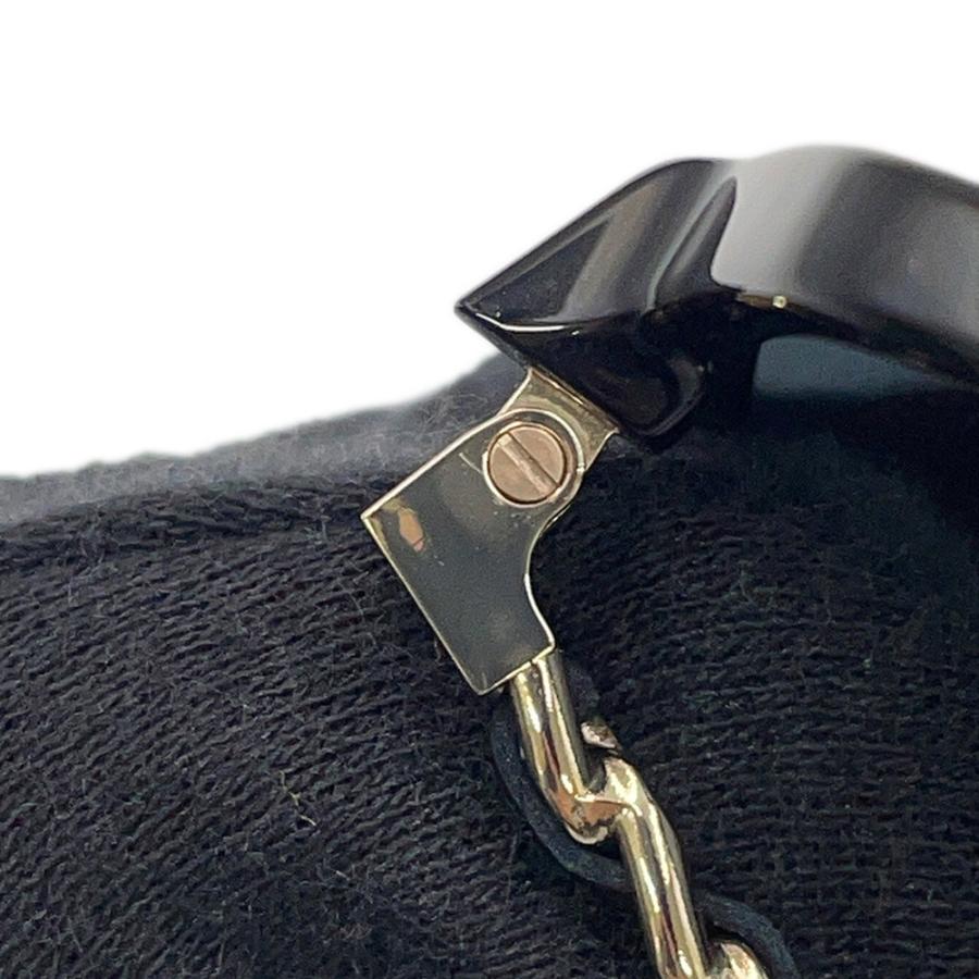 シャネル サングラス スクエア シェイプ ロゴチェーン付き カメリア ココマーク A40911 CHANEL アイウェア 黒の画像