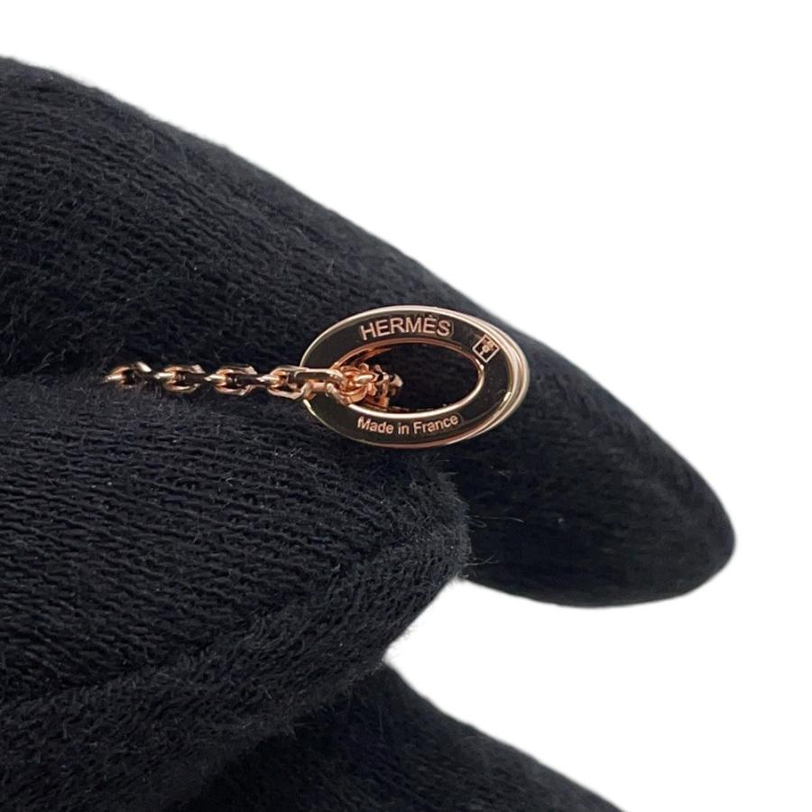 エルメス ネックレス ミニ・ポップアッシュ ホワイト/ピンクゴールド金具 HERMES アクセサリー 白の画像