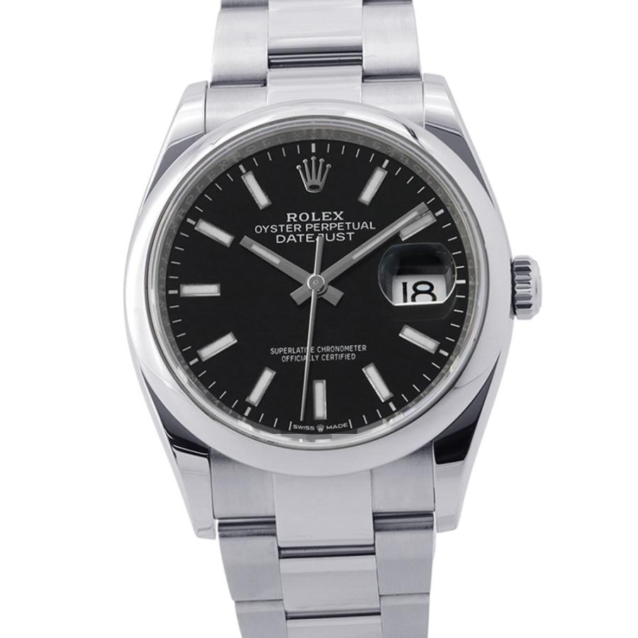 ロレックス デイトジャスト36 126200 ROLEX ランダムシリアルルーレット 腕時計 黒文字盤 ロレックス デイトジャスト36 126200 ROLEX ランダムシリアル