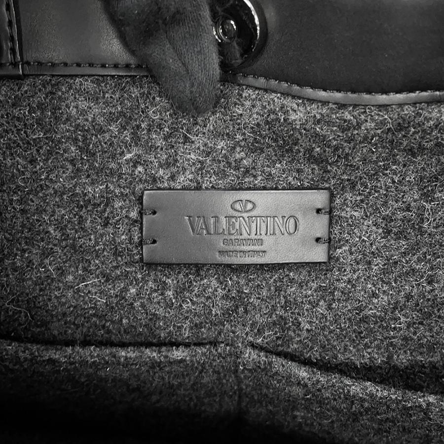 ヴァレンティノ・ガラヴァーニ トートバッグ VLTNロゴ ミディアム フェルト レザー 1Y2B0A35BZN VALENTINO 黒 【安心保証】の画像
