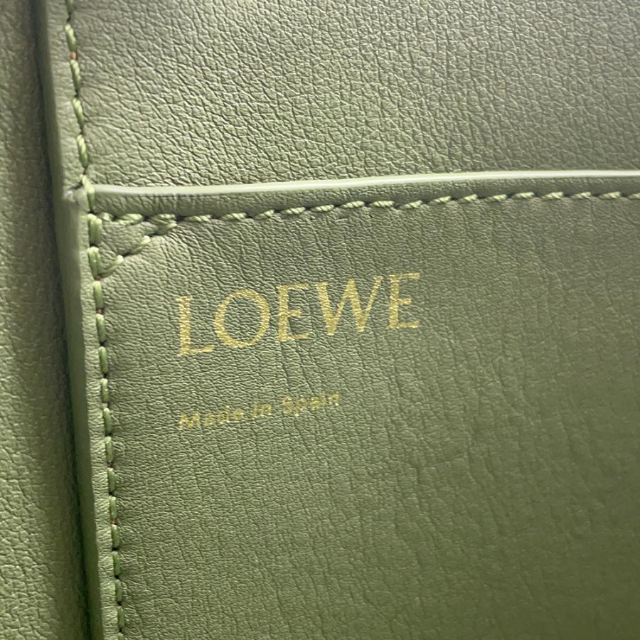 ロエベ トートバッグ アナグラム スクエアトート キャンバス/レザー A933C05X01 LOEWE バッグ 白 【安心保証】の画像