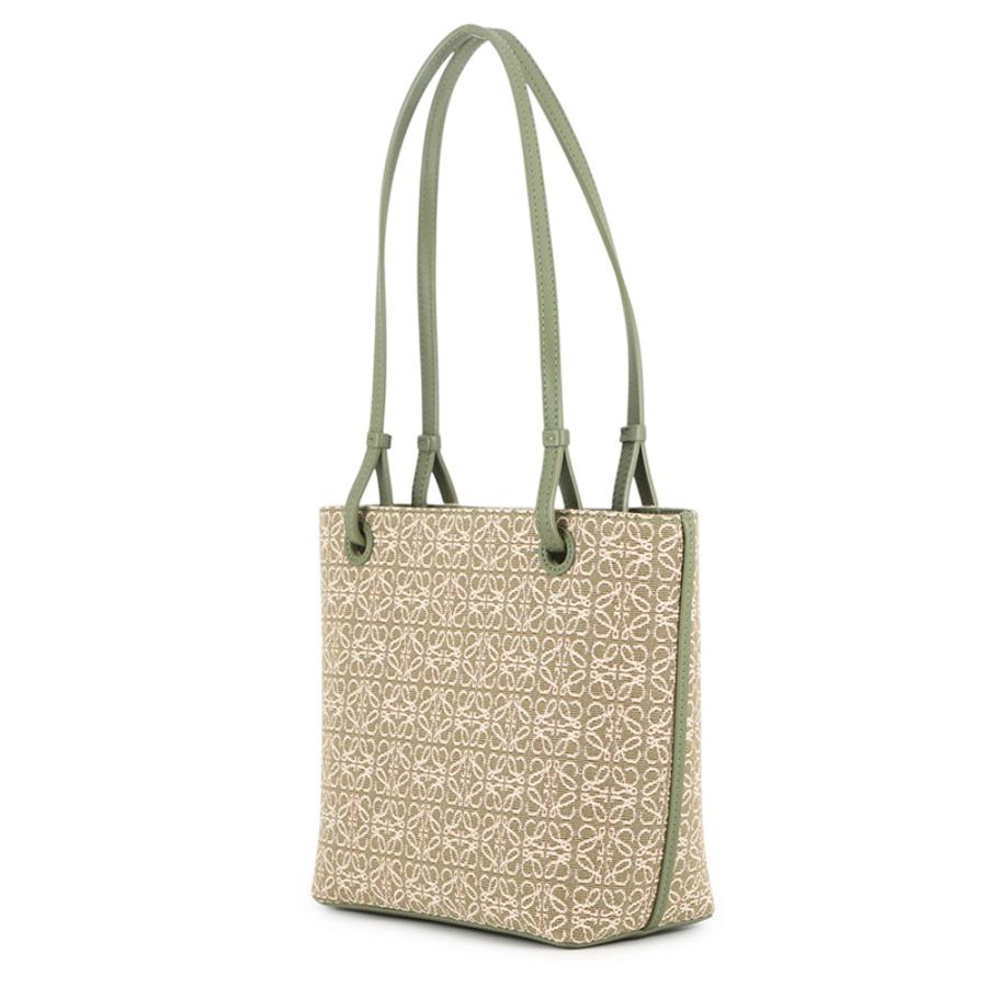 ロエベ トートバッグ アナグラム スクエアトート キャンバス/レザー A933C05X01 LOEWE バッグ 白 【安心保証】の画像