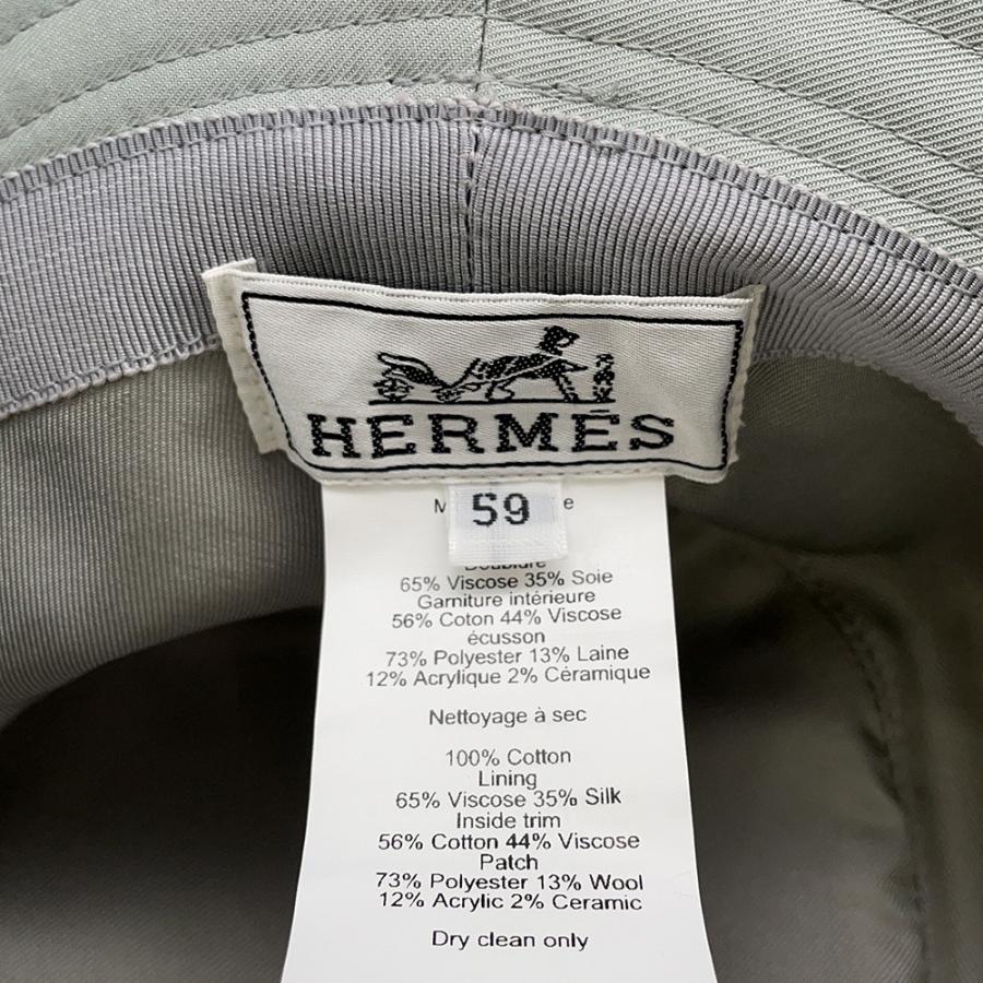 エルメス ハット ハーパー Hセリエ コットン サイズ59 HERMES 帽子