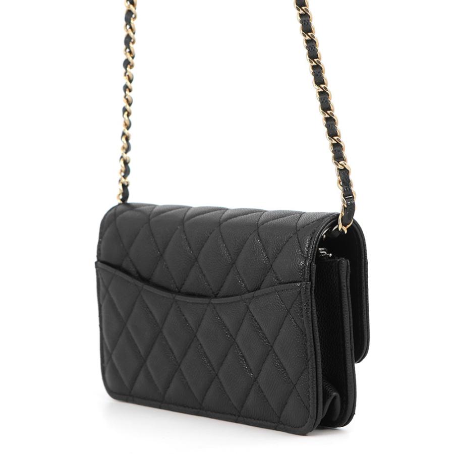 CHANEL マトラッセ ケース シャネル チェーンフォンケース マトラッセ ココマーク キャビアスキン