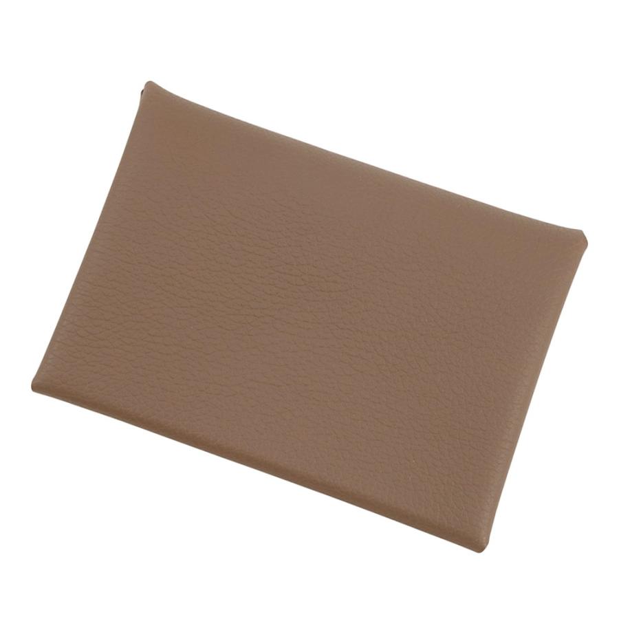 エルメス コインケース カルヴィ デュオ エトゥープ/シルバー金具 