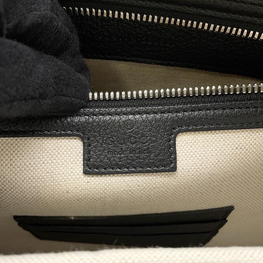 【はな 】GUCCIグッチ　ビジネスバッグ ブリーフケース　ブラック グッチ ビジネスバッグ エンボスロゴ ブリーフケース レザー 674174