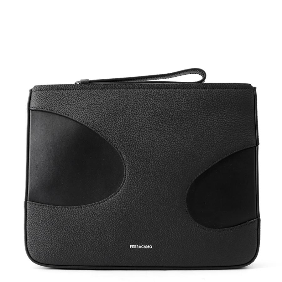 サルヴァトーレ・フェラガモ クラッチバッグ レザー 241285 Ferragamo 黒 サルヴァトーレ・フェラガモ クラッチバッグ レザー 241285 Ferragamo