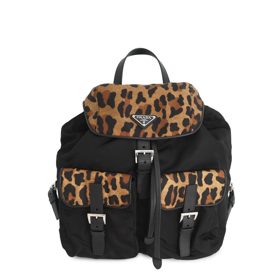 プラダ リュック ナイロン レオパード バックパック 1BZ811 PRADA