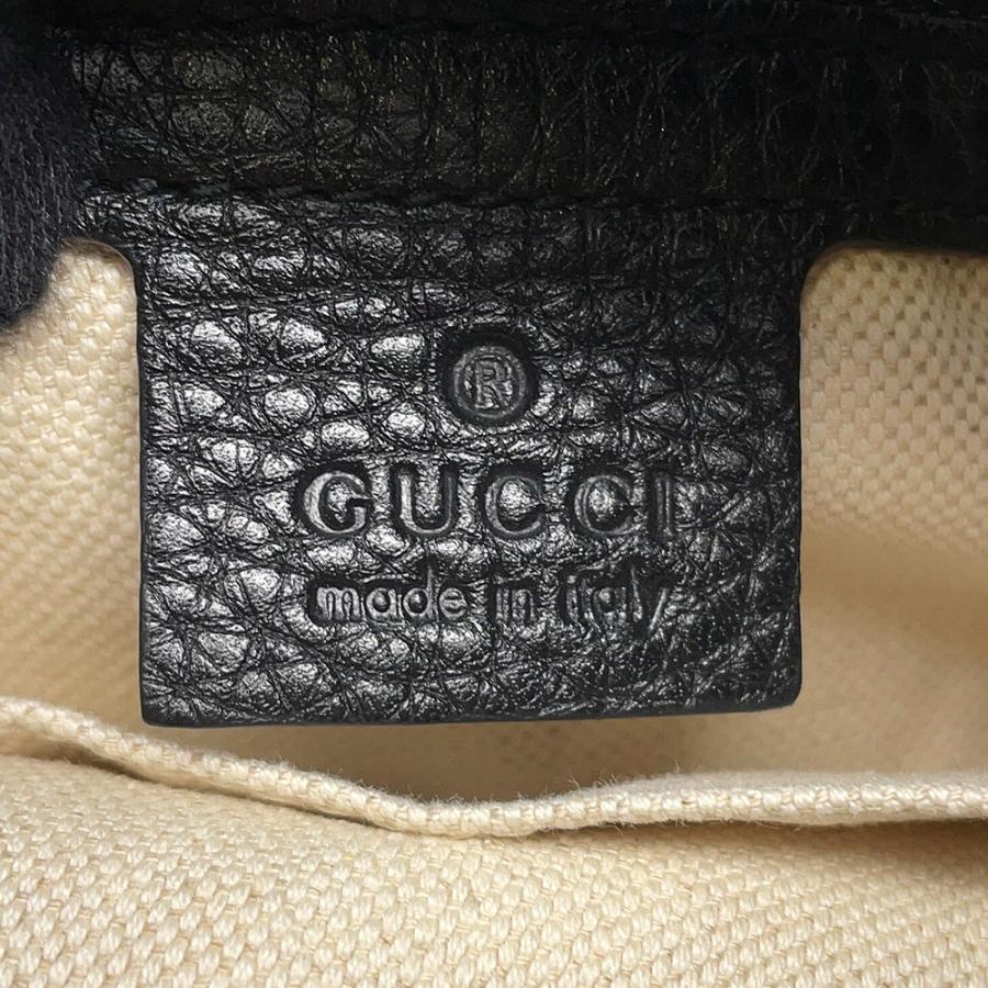 グッチ リュック ソーホー 巾着 バックパック レザー 625770 GUCCI バッグ リュックサック ブラック 黒 【安心保証】_14